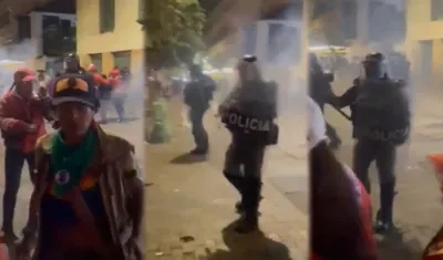 Imágenes de la intervención del Esmad.