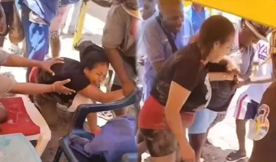 Pelea de dos masajistas en Cartagena.