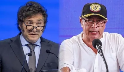 Javier Milei, Presidente de Argentina, y Gustavo Petro, mandatario de Colombia.