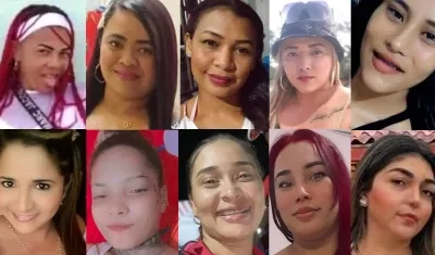 Mujeres asesinadas en el Atlántico. 