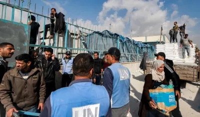 Agencia de la ONU para los Refugiados Palestinos (UNRWA) en la Franja de Gaza. 