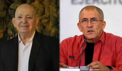 Otty Patiño, Alto Comisionado para la Paz, y 'Antonio García', comandante del ELN. 