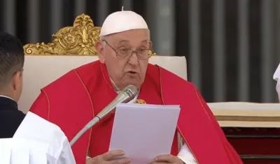 El Papa Francisco en el rezo del Ángelus este domingo