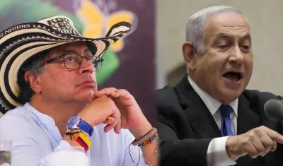 El Presidente Gustavo Petro y el primer ministro israelí, Benjamin Netanyahu.