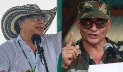 El Presidente Gustavo Petro e 'Iván Mordisco'.