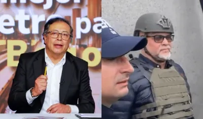 El Presidente Gustavo Petro y Salvatore Mancuso.