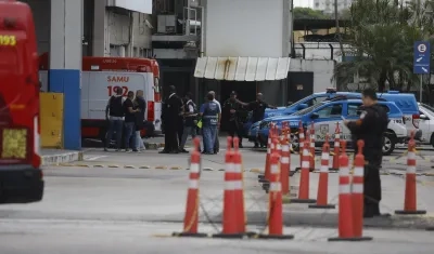 Policía hizo presencia en la terminal de Río de Janeiro.
