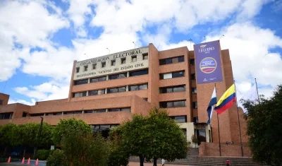 Sede de la Registraduría en Bogotá.