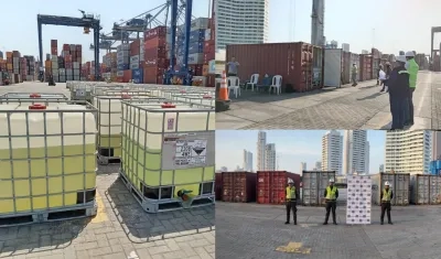 Sustancia química incautada. 