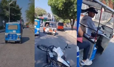 Dos mujeres estaban a bordo del motocarro.