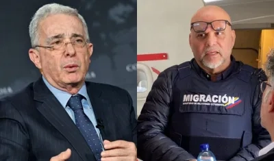 El expresidente Álvaro Uribe y Salvatore Mancuso.