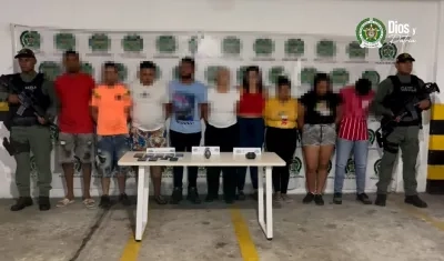 Algunos de los 121 capturados en doce departamentos del país