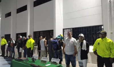 Algunos de los capturados en Riohacha y San Juan del Cesar