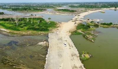 Así quedó 'Caregato' tras el cierre del boquete por parte de la UNGRD