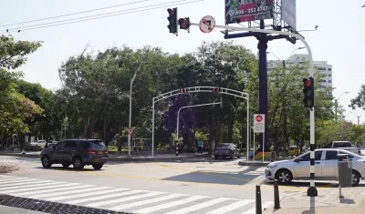 Sector donde fue instalado el arco informativo luminoso. 