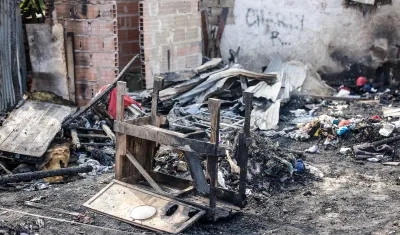 Así quedó el sector afectado por el incendio en el barrio Nelson Mandela