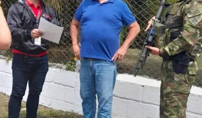 Momento de la captura de Luis Alfonso Ramírez Suárez.