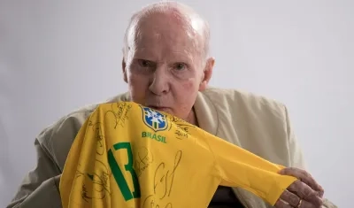 Mario Lobo Zagallo, campeón con Brasil como jugador y técnico. 
