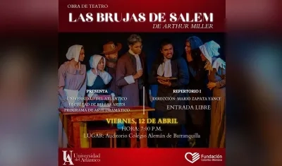 Obra de teatro ‘Las Brujas de Salem’.
