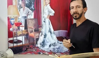 César Orozco, artista barranquillero con el retrato