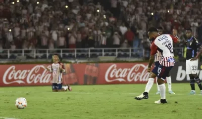 El penalti botado por Cariaco. 