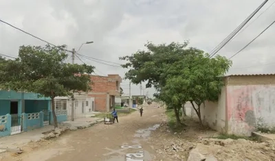 Lugar donde se presentó el crimen en el barrio El Ferry. 