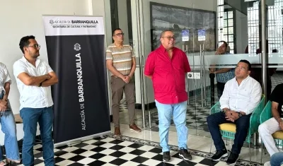 El secretario de Cultura, Juan Carlos Ospino, en la socialización de los BETS