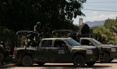 Ejército mexicano en un operativo contra el narcotráfico. 