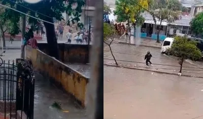 Ocurrió en medio de unos aguaceros. 