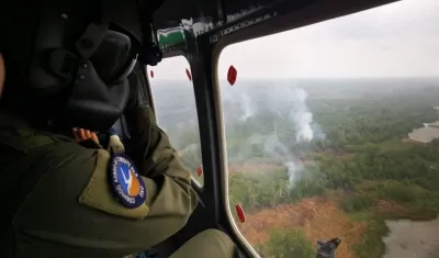 La FAC dispuso de un helicóptero 212 del Comando Aéreo de Combate No. 3.