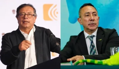 Presidente Gustavo Petro y su entonces jefe de campaña Ricardo Roa. 