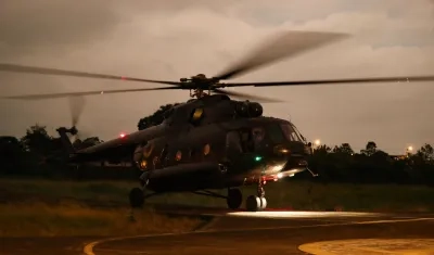 Una foto de archivo de un helicóptero militar en Ecuador. 