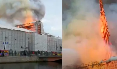 El incendio dejó graves afectaciones a la edificación. 