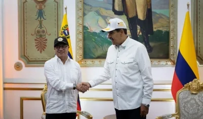 Gustavo Petro y Nicolás Maduro.