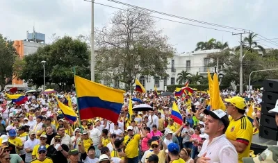 La marcha terminó en el parque ‘Los Fundadores’.