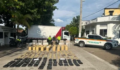 Marihuana incautada en pollos congelados en Boyacá. 