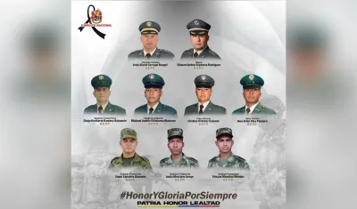 Víctimas del accidente aéreo.