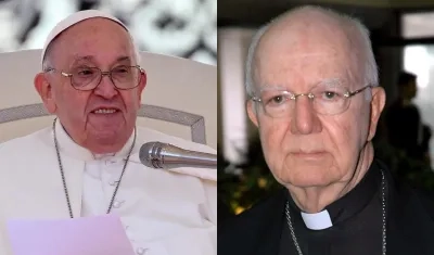 Papa Francisco y el cardenal Pedro Rubiano.