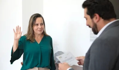 Helga María Rivas Ardila se posesionó ante el viceministra.