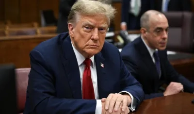 Donald Trump en el juicio.