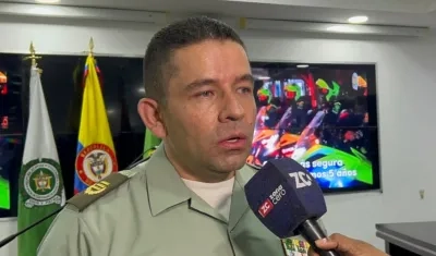 Coronel John Jairo Urrea Rozo, comandante del Departamento de Policía Atlántico.