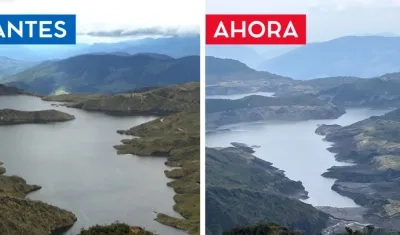 Panorama en Chingaza en un "antes" y en la actualidad.