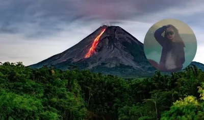 Huang Lihong falleció tras caer a un volcán.