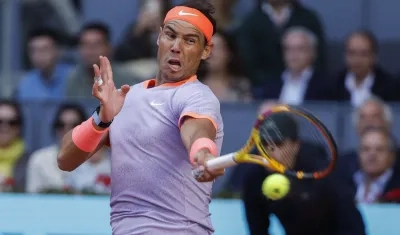 Rafa Nadal durante su partido contra el estadounidense Darwin Blanch.