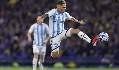 Juan Fernando Quintero, mediocampista colombiano de Racing. 