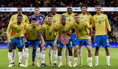 Selección Colombia que disputó el último juego amistoso contra Rumania, en Madrid. 