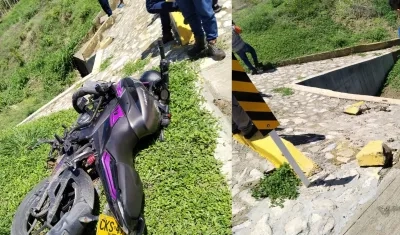 La víctima se movilizaba en esta motocicleta. 