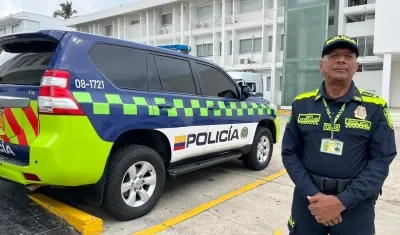 El agente Víctor Alfonso De la Hoz Sandoval. 