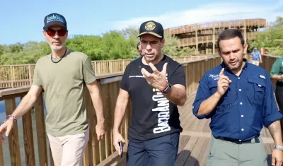 Alcalde Alex Char en el Ecoparque de Mallorquín. 