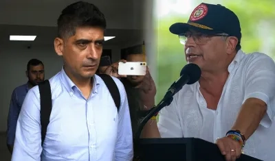 Fiscal Mario Burgos y el Presidente Petro. 